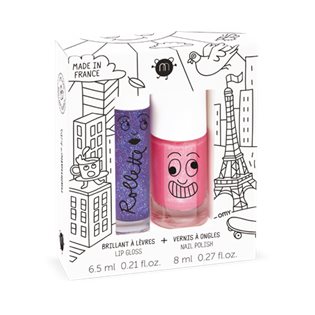 Nailmatic Duo Kids Lovely City - Blackcurrant/Kitty