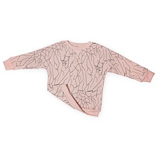 Cracked Wall Loose Sweater - Cameo Rose