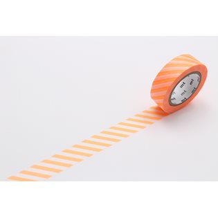 MT Washi Masking Tape - Stripe Shocking Orange