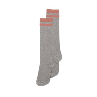 Knee Sock - Grey - Raspberry