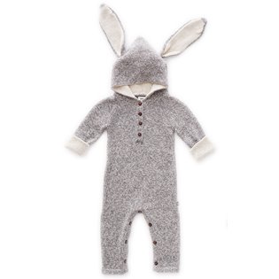 Hooded Jumper - Rabbit - Dark Grey