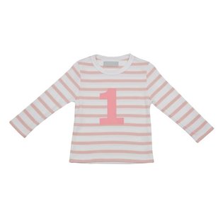 Dusty Pink & White Breton Striped Top With Age