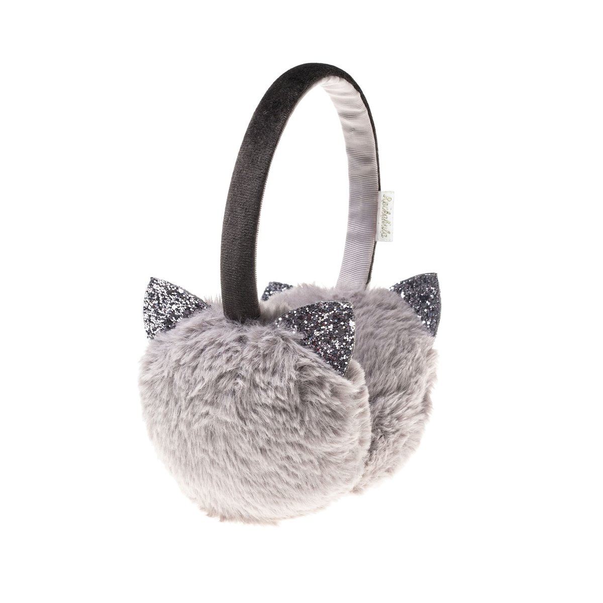 MonkeyMcCoy Glitter Cat Earmuffs Grey Monkey McCoy