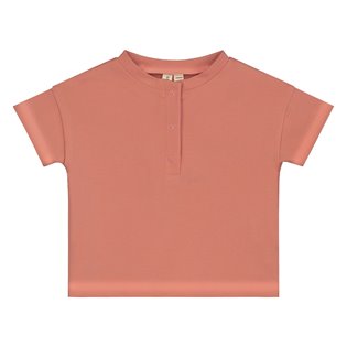 Baby S/S Henley Tee - Faded Red