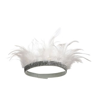 White Feather Party Headband