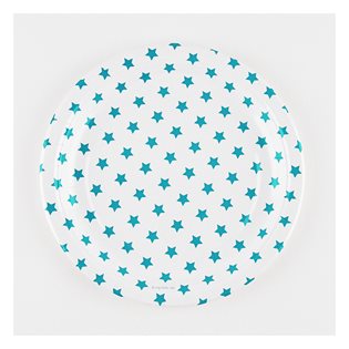 8 Blue Stars Paper Plates