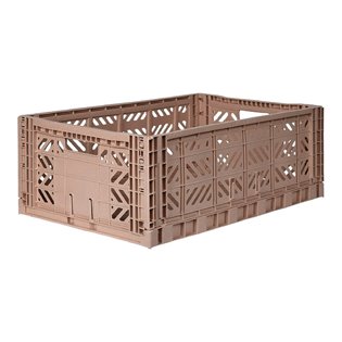 Aykasa Maxi Folding Crate - Warm Taupe