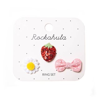 Sweet Strawberry Ring Set