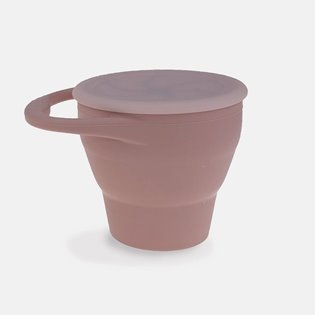 Collapsible Silicone Snack Pot - Rose Pink
