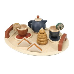 Wooden Tea Set With Tray