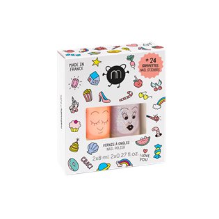 Nailmatic CRACK 2 Pack with Stickers - Flamingo & Polly