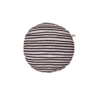 Noe & Zoe Circle Pillow - Black Stripes