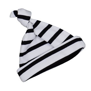 White and Black Striped Hat