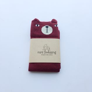 Bear Knee Socks - Marsala