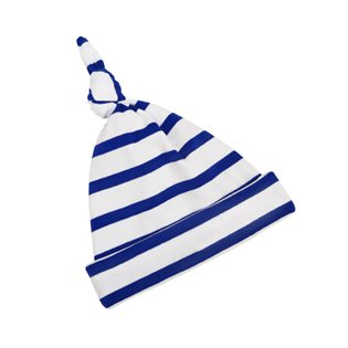 French Blue & White Breton Stripe Pixie Hat
