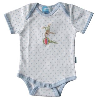 Star Print Monkey Applique Romper