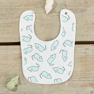 Mint Sugar Mice Bib