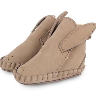 Animal Booties Rabbit Lining - Nubuk Taupe