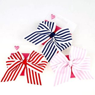 Big Stripy Bow Hair Clip