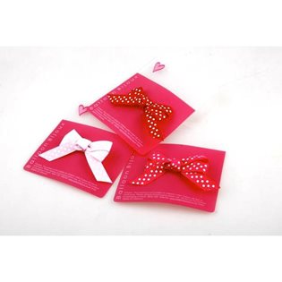 Small Ribbon Spotty Bow - Hair Clip