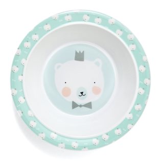 Eef Lillemor Polar Bear Melamine Bowl - Chalk Mint