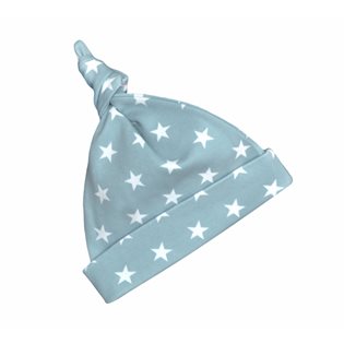 Misty Blue & White Star Pixie Hat