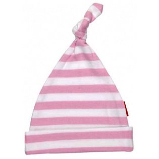 Pink & White Striped Baby Hat