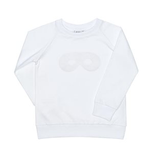 Beau Loves Raglan Jumper - White Flock Mask