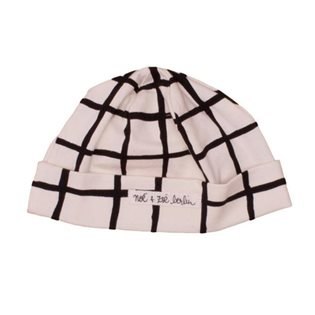 Noe & Zoe Baby Beanie - Black Grid