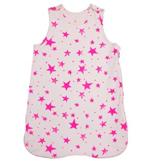 Noe & Zoe Baby Sleeping Bag - Pink Stars - Summer 1.5 Tog