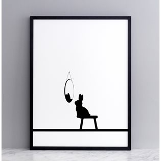 Reflective Rabbit Screen Print