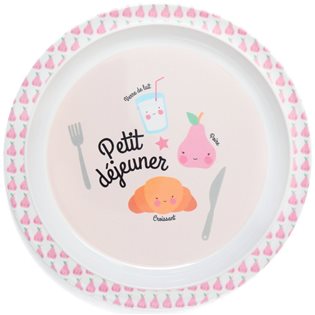 Eef Lillemor Petit Dejeuner Melamine Plate - Soft Pink 