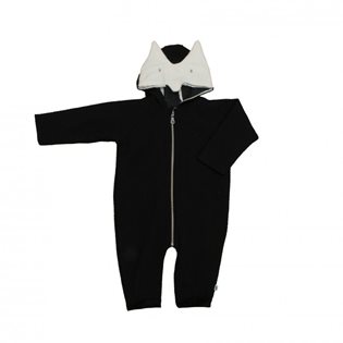 Noe & Zoe Baby Fox Jumpsuit - Black Bubble 