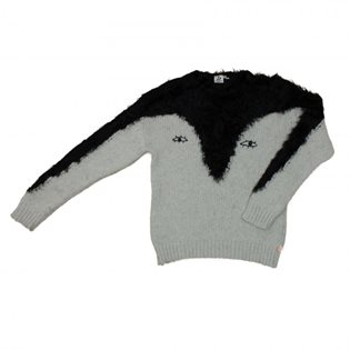 Noe & Zoe Black Penguin Knit Sweater 