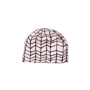 Noe & Zoe Baby Beanie - Black Wave Grid