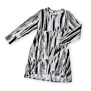 Brushed Strokes Long Sleeve Dress 