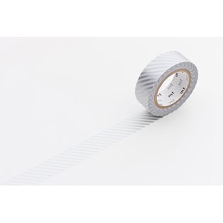 MT Washi Masking Tape - Silver Stripe	