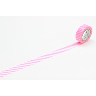 MT Washi Masking Tape - Stripe Shocking Pink