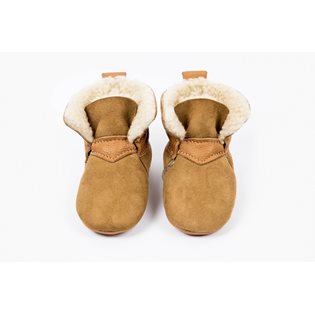 Amy & Ivor Sheepskin Booties - Tan