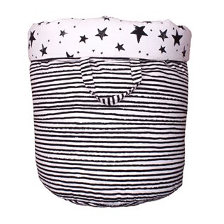 Noe & Zoe Storage Basket - Black Stars & Stripes