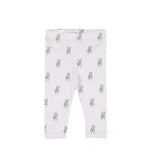 Peace AOP Baby Leggings - Vapour Grey