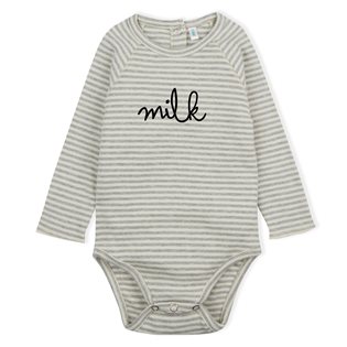 Milk Bodysuit - Grey Strpes