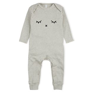 Sleepy Playsuit - Grey Stripes