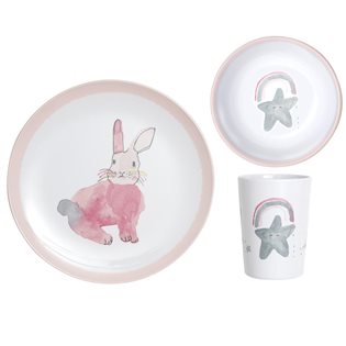 Lapin Pink Bunny Dinner Set