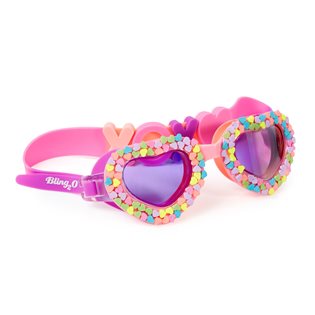 Candy Hearts Swimming Goggles - Be Mine Pastel Heart