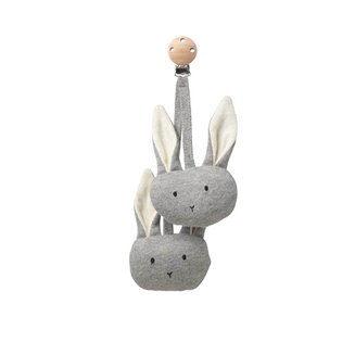Rosa Pram Toy - Rabbit Grey Melange