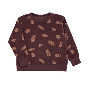 Groceries Towel Sweatshirt - Plum/Terracotta