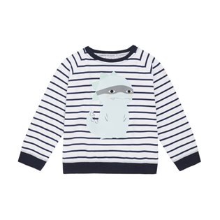 Chilled Fit Sweatshirt - Navy / White Breton Dino