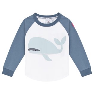 Super Charged Raglan Long Sleeve Tee - Whale