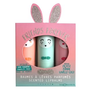 Bunny Lipbalm Gift Box - Set of 3 Aqua